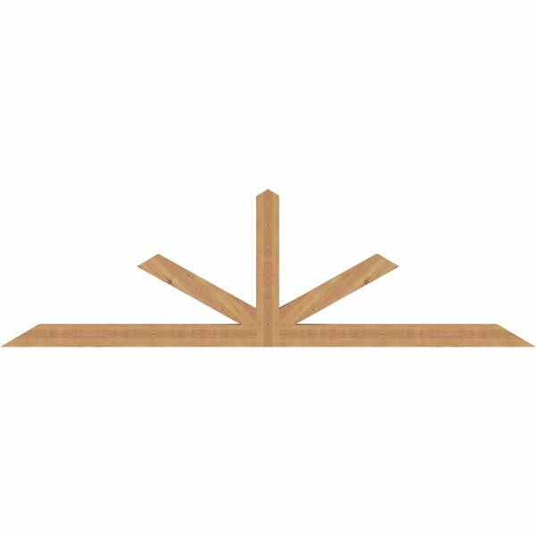 Ekena Millwork Saratoga Smooth Timber Gable Bracket, Western Red Cedar, 84"W x 24"H x 3 1/2"D x 3 1/2"F, 7/12 Pitch GBW084X24X0404SAR00SWR - main